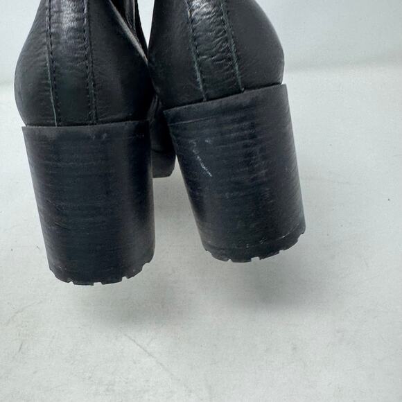 Lucky Brand Women’s Size 9.5 Black Leather Block Heel Ankle Boots Booties - Picture 8 of 14